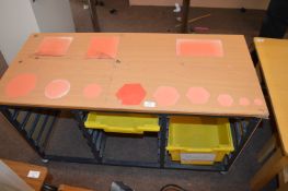 *Metal Framed Storage Shelf Unit with Two Trays