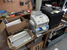 *Rexel Comb Binder CB205, Brother Printer, Dell Printer, and a Samsung Fax Machine