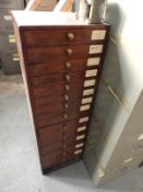 *Mahogany 13 Drawer Filing Unit