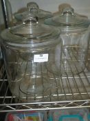 * glass jars with lids x 3