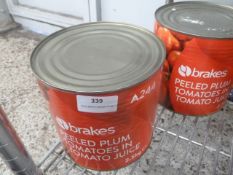 * 2 x 2.5kg plum tomatos in tomato juice