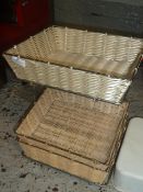 * 3 x wicker baskets on stand