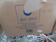 * 12oz PET dome lids with hole