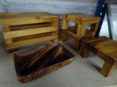 * 6 x wooden blocks and wooden tray