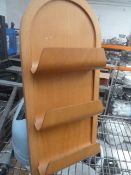 * wooden magazine/newspaper holder - with wall fixings