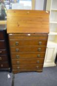 Vintage Five Drawer Chest and a Pine Desktop Burea