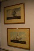 Pair of Framed Sailing Watercolours (AF)