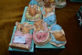 Five Pendelfin Bedtime Bunnies