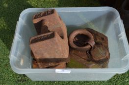 Three large Cast Iron Weights