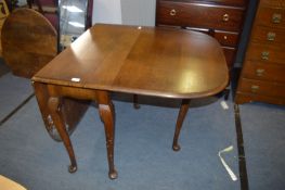 Period Oak Oval Drop Leaf Dining Table on Cabriole