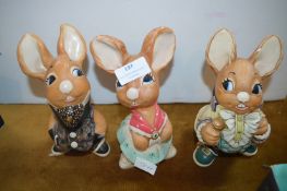 Three Large Pendelfin Bunnies (no boxes)