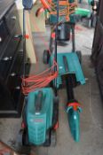 Bosch Rotac Electric Lawnmower plus Bosch Hedge Tr