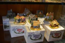 Eight Lilliput Lane Cottages with Boxes
