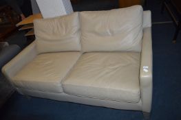 Leather Deep Two Seat Sofa