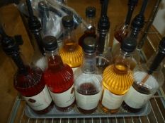 * 12 x full and part bottles of coffee syrup including 7 x new pumps