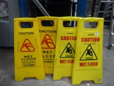 *4 x caution wet floor signs