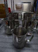 *5 x S/S milk steaming jugs