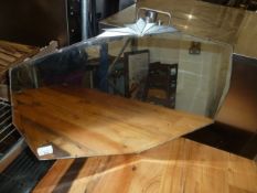 * vintage mirror with bevelled edge. 670w x 450d