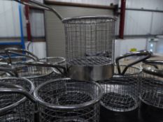 *12 x small 'fryer basket' fries pots
