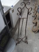 * metal 'scroll' easel