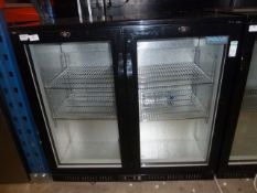*double door undercounter bottle cooler. 900w x 500d x 850h
