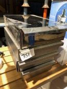 * 4x stainless steel coffee knock out boxes Located at Grantham, NG32 2AG