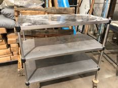 * large stainless steel trolley width 1050mm x depth 550mm x 1120 high Located at Grantham, NG32