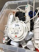 * Lot 306 box of extension leads and timer plugs Located at Grantham, NG32 2AG