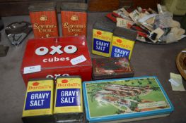 Vintage Tins; Gravy Salt, Oxo, etc.