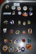 Thirty Assorted Vintage Enamel Lapel Badges Including Hull City, LNER Railway, etc.