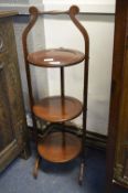 Victorian Mahogany Folding Cake Stand