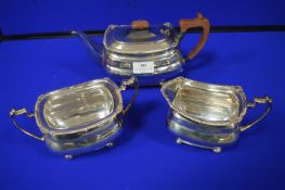 Deco Silver Tea Set ~43.7 ozt, ~1359g gross
