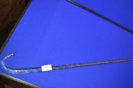 Clear Glass Cane with Red & Blue Twist