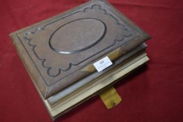 Victorian Leather Bound Photo Album and Contents