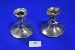 Pair of Hallmarked Sterling Silver Candlesticks - Birmingham 1923