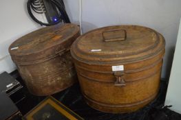 Two Victorian Metal Hat Boxes (AF)
