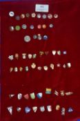 Fifty-Nine Vintage Enamel European Football Pin Badges