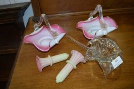 Glass Bon Bon Dishes plus Glass Epergne