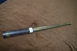 Leather Bound Brass Extending Telescope