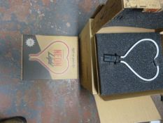 *Blue Heart Glass Neon Insert x4