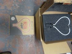 *Blue Heart Glass Neon Insert x4