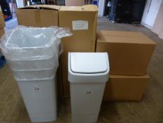 Ten 50L Granite Coloured Swing Bins with Lids