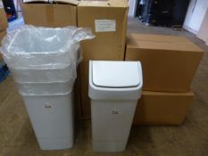 Ten 50L Granite Coloured Swing Bins with Lids