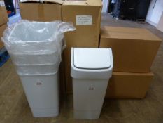 Ten 50L Granite Coloured Swing Bins with Lids