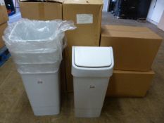 Ten 50L Granite Coloured Swing Bins with Lids