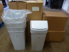 Ten 50L Granite Coloured Swing Bins with Lids
