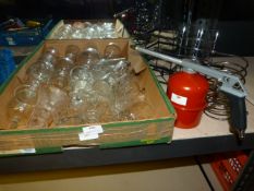 Quantity of Glasses, Stand, and a San Blaster Gun