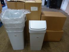 Ten 50L Granite Coloured Swing Bins with Lids