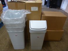 Ten 50L Granite Coloured Swing Bins with Lids
