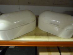 *Two Metal Bread Bins